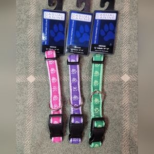 Casual Canine pawprint dog collar